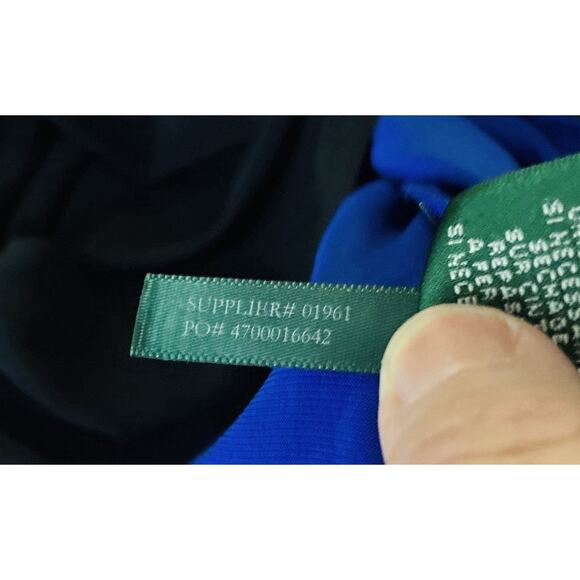 Lauren Ralph Lauren Sz 2 Cap Sleeve Colorblock Ruched Sheath Dress - Picture 8 of 10